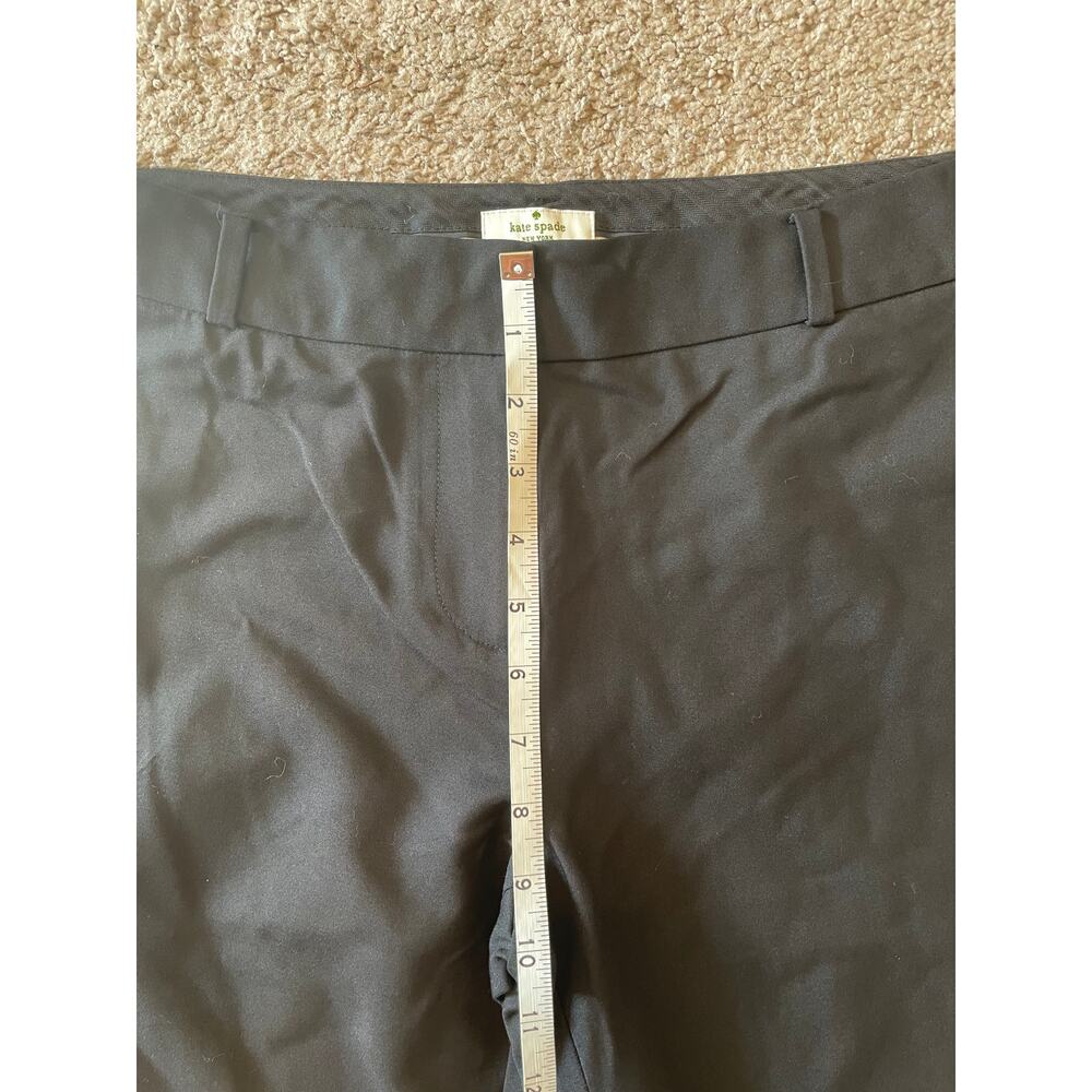 Kate Spade Womens Black Dress Pants Size 8 Gold Accents Straight Leg - Picture 7 of 8